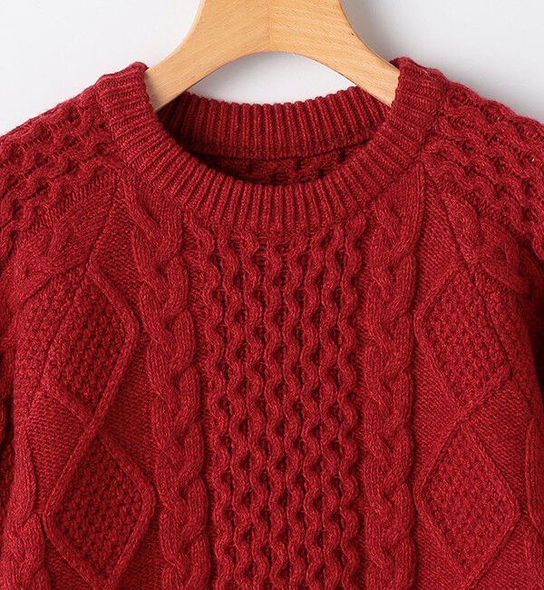 SHIPS KIDS「SHIPS KIDS:100～130cm /〈洗濯機可能〉ケーブル ニット」|ニット・セーター|