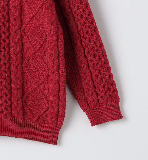 SHIPS KIDS「SHIPS KIDS:100～130cm /〈洗濯機可能〉ケーブル ニット」|ニット・セーター|