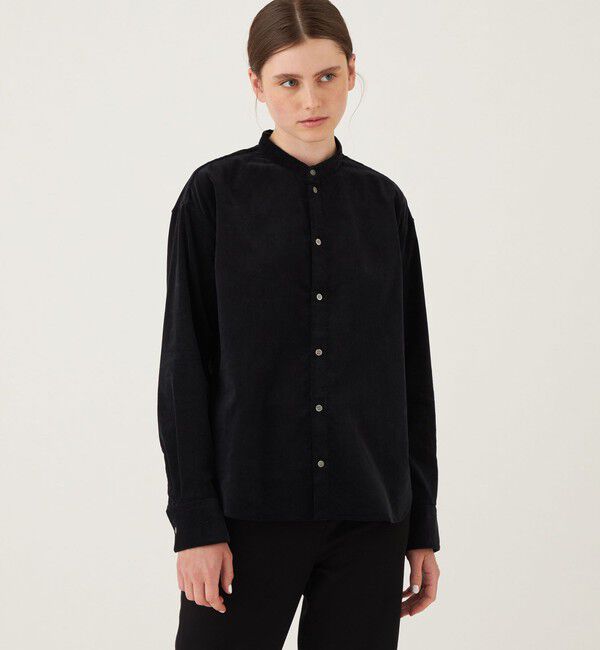 GALERIE VIE「コットンコーデュロイ ワイドシャツ」|シャツ・ブラウス|