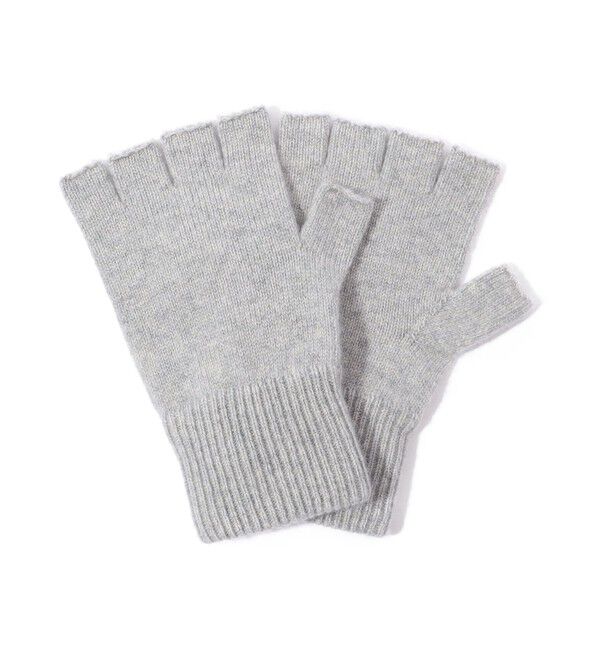 GALERIE VIE「GALERIE VIE スコットランドカシミヤニットグローブ」|手袋|13 ライトグレー