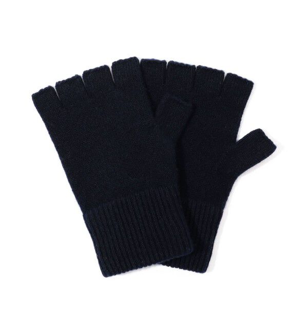 GALERIE VIE「GALERIE VIE スコットランドカシミヤニットグローブ」|手袋|69 ネイビー