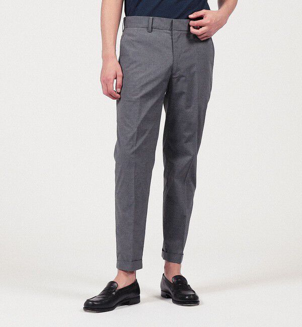 TOMORROWLAND MENS「ポリエステルコットン スリムテーパードパンツ」|チノ|