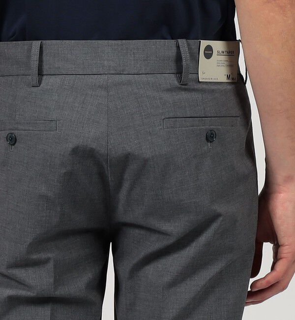 TOMORROWLAND MENS「ポリエステルコットン スリムテーパードパンツ」|チノ|