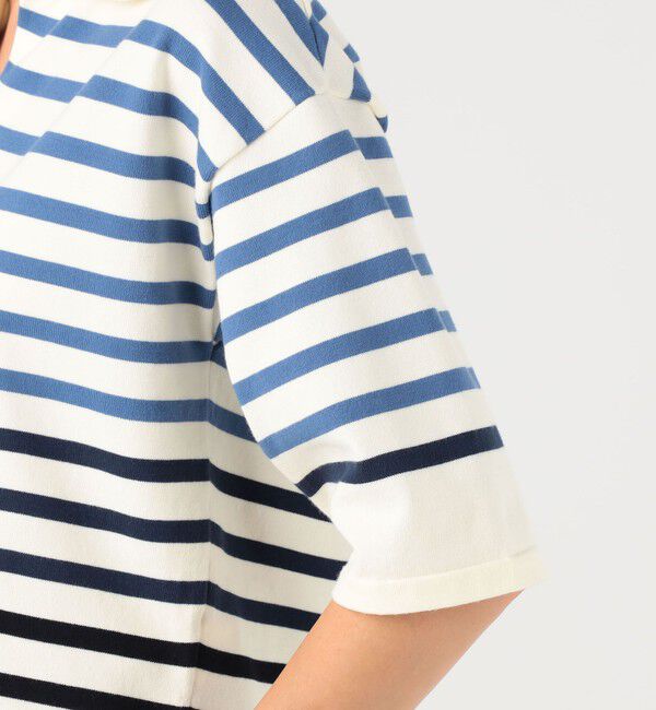 MACPHEE「コットンポリエステルボーダー スキッパープルオーバー」|ニット・セーター|