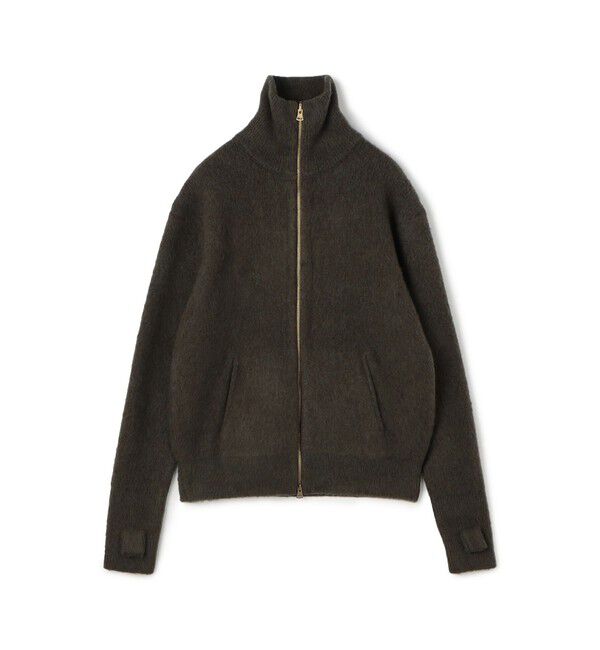 TOMORROWLAND MENS「ウール カシミヤ シルク ジップアップ ニットブルゾン」|ニット・セーター|18 ダークグリーン