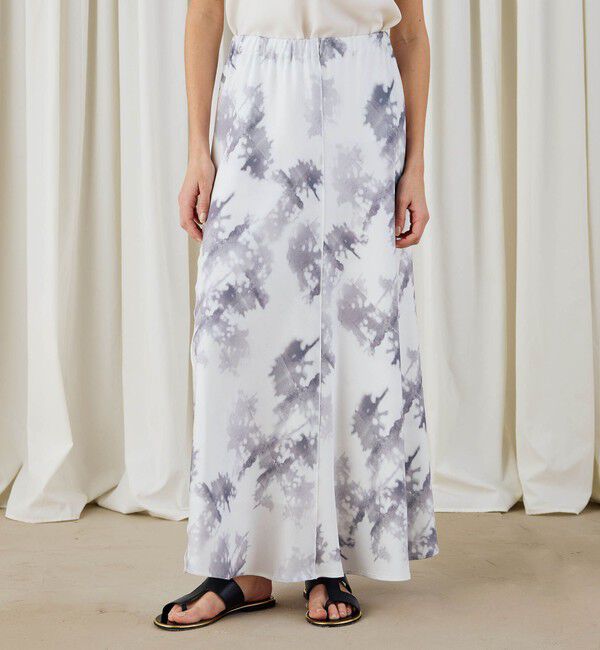 DES PRES「ライト＆シャドープリント マーメイドマキシスカート」|フレア|