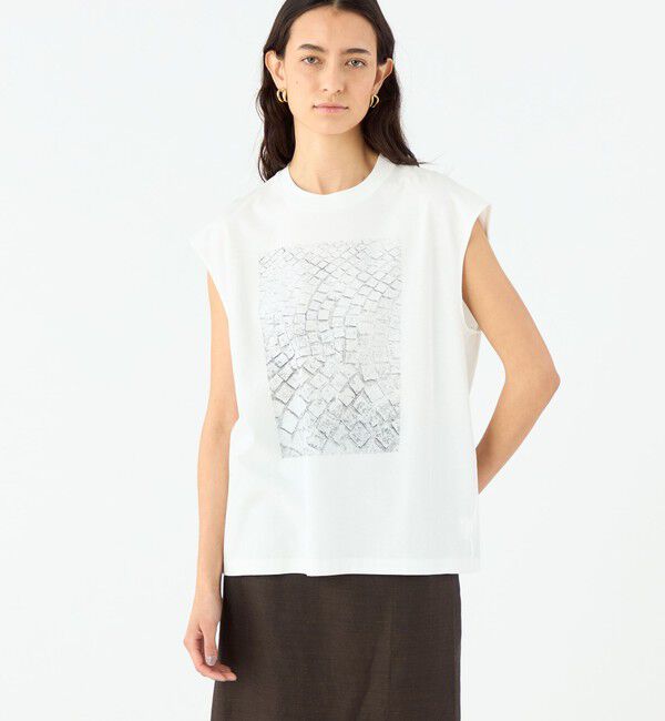 MACPHEE「フォトプリント ノースリーブTシャツ」|Tシャツ・カットソー|