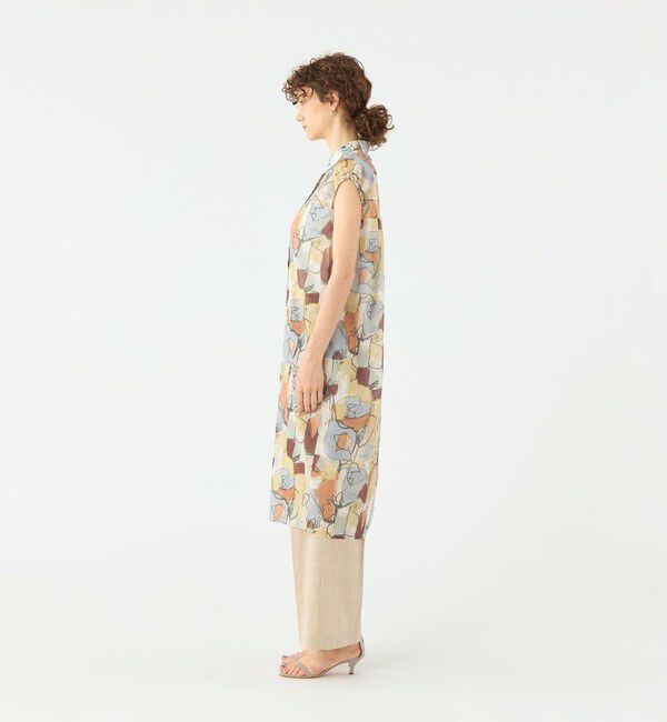 TOMORROWLAND collection「オイルペイントプリント ギャザースリーブワンピース」|ワンピース|