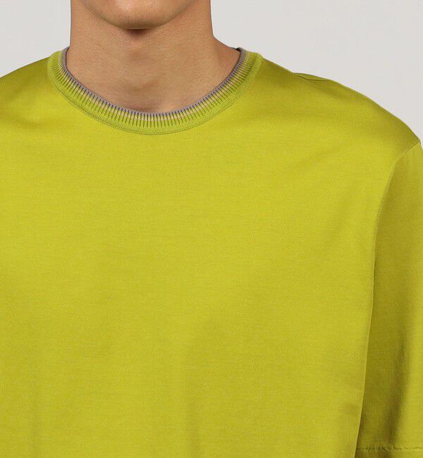 TOMORROWLAND MENS「スーピマコットン ニットコンビ ハーフスリーブカットソー」|Tシャツ・カットソー|