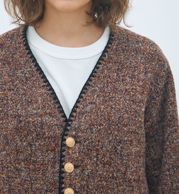 MACPHEE「スライバージャージー Vカラージャケット」|ノーカラージャケット|