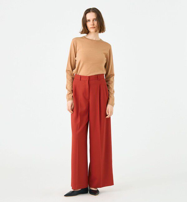 Ballsey「バラシアストレッチ 2タックワイドパンツ」|スラックス|