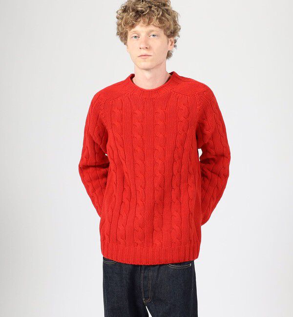 TOMORROWLAND BUYING WEAR「INVERALLAN ウールケーブル クルーネックプルオーバーニット」|ニット・セーター|