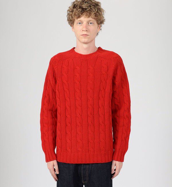 TOMORROWLAND BUYING WEAR「INVERALLAN ウールケーブル クルーネックプルオーバーニット」|ニット・セーター|