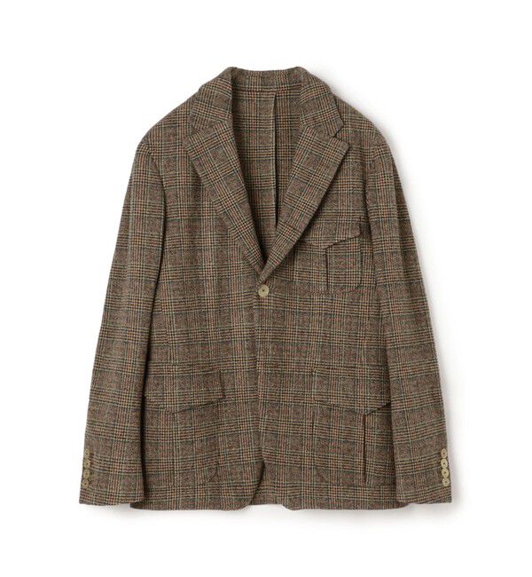 TOMORROWLAND MENS「ウールナイロンポリウレタン 2WAYストレッチ シングルブレステッド 2Bジャケット」|テーラードジャケット|46 グレンチェック