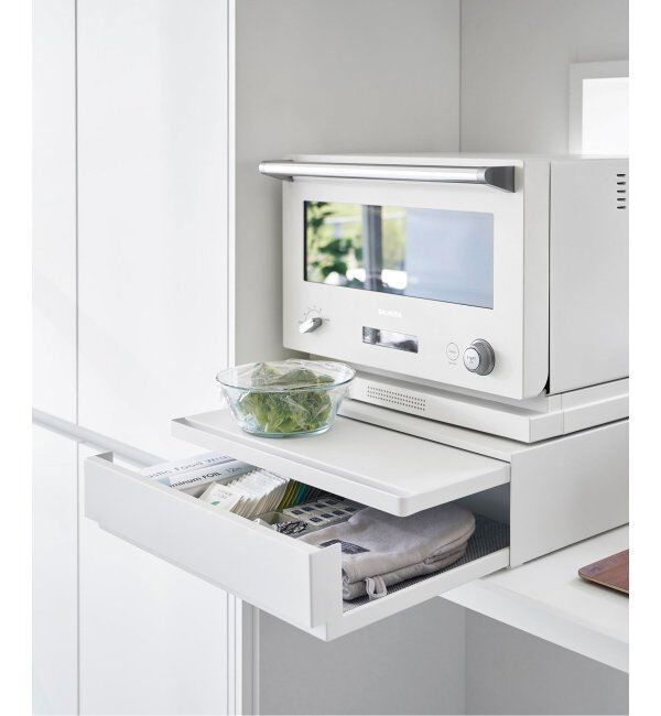 journal standard Furniture「《WEB限定》【tower/タワー】キッチン家電下引き出し&スライドテーブル」|食器・キッチングッズ|