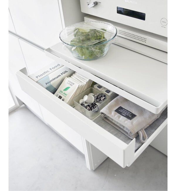 journal standard Furniture「《WEB限定》【tower/タワー】キッチン家電下引き出し&スライドテーブル」|食器・キッチングッズ|