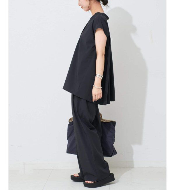 SLOBE IENA「《2枚セット/防しわ性/撥水/接触冷感//追加》ナイロンブラウス&times;パンツセット」|シャツ・ブラウス|