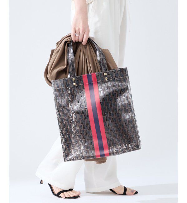 VERMEIL par iena「VERMEIL モノグラムPVCトートバッグ」|トートバッグ|ブラウン