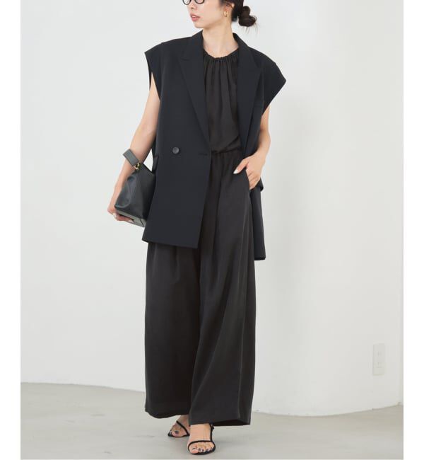 IENA「《追加3》キュプラギャザーネックオールインワン」|オールインワン|