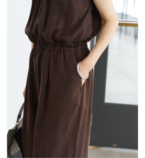 IENA「《追加3》キュプラギャザーネックオールインワン」|オールインワン|