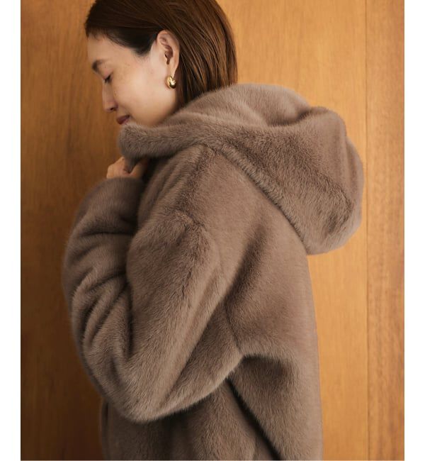 SLOBE IENA「FAKEファーフードブルゾン」|その他|