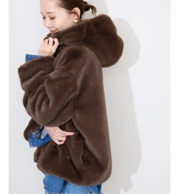 SLOBE IENA「FAKEファーフードブルゾン」|その他|