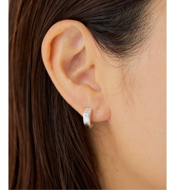 VERMEIL par iena「PLOW プラウ Calla Lily Pierces Diamond Silver PE2530081SDM」|ピアス|シルバー