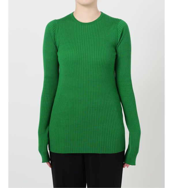 VERMEIL par iena「SLOWOOL Rib クルーネックプルオーバー」|ニット・セーター|