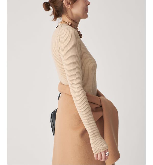 VERMEIL par iena「SLOWOOL Rib クルーネックプルオーバー」|ニット・セーター|