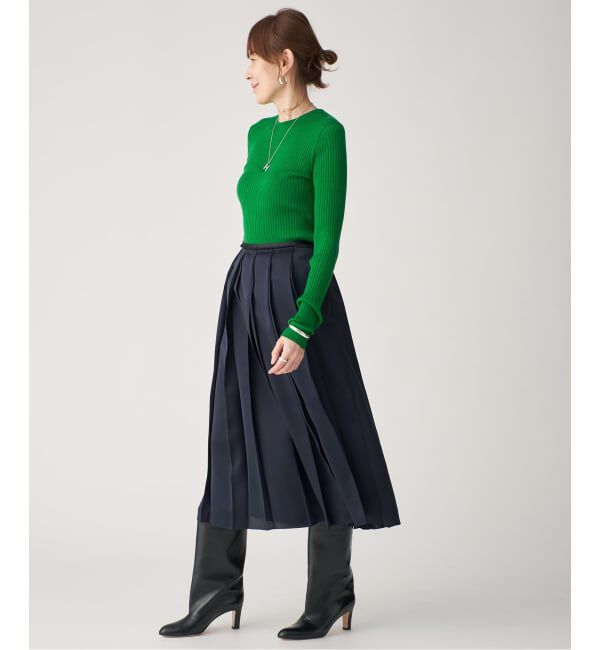 VERMEIL par iena「SLOWOOL Rib クルーネックプルオーバー」|ニット・セーター|