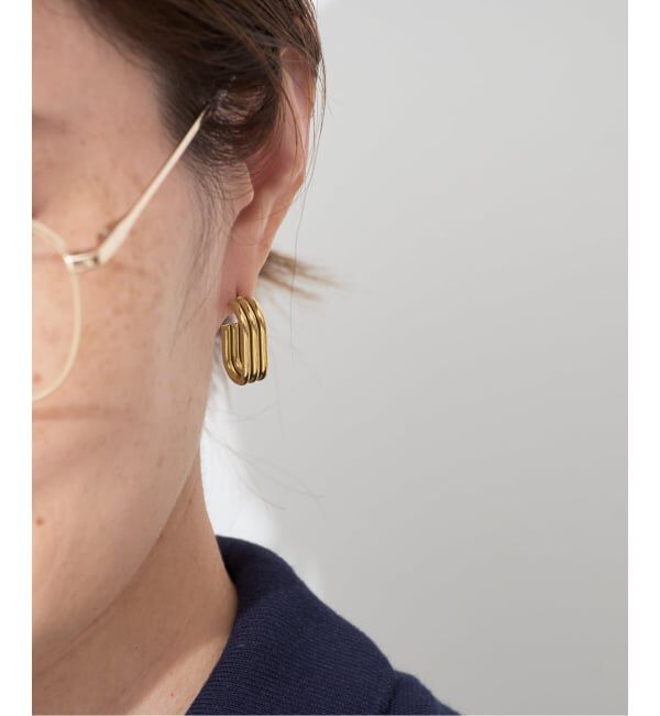 SLOBE IENA「HARPIE/ハーピー スクエアフープピアス ALEXA」|ピアス|