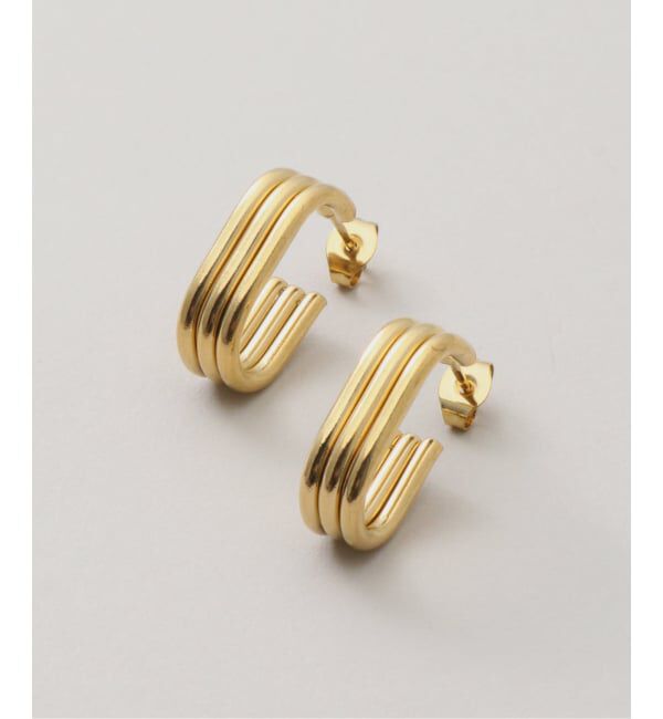 SLOBE IENA「HARPIE/ハーピー スクエアフープピアス ALEXA」|ピアス|