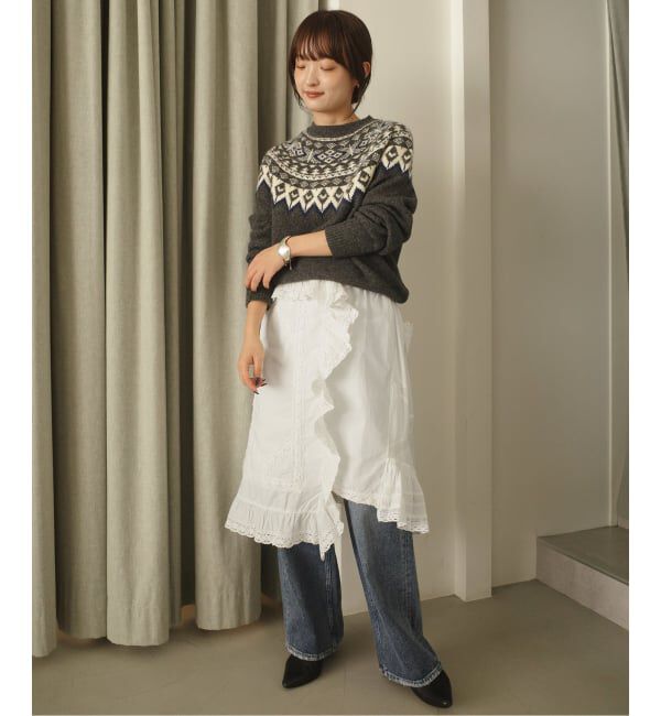 SLOBE IENA「crinkle crinkle crinkle rebuild apron skirt CC-4031」|スカート|