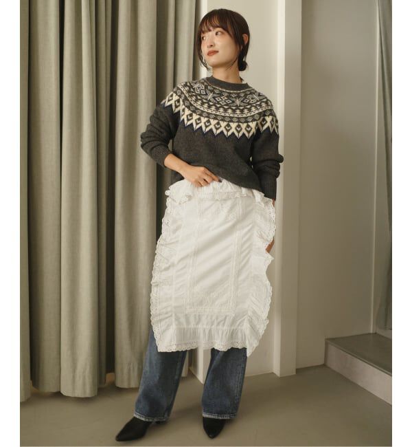 SLOBE IENA「crinkle crinkle crinkle rebuild apron skirt CC-4031」|スカート|