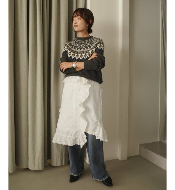 SLOBE IENA「crinkle crinkle crinkle rebuild apron skirt CC-4031」|スカート|