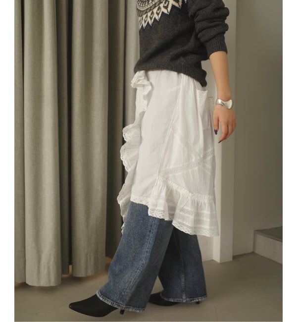 SLOBE IENA「crinkle crinkle crinkle rebuild apron skirt CC-4031」|スカート|