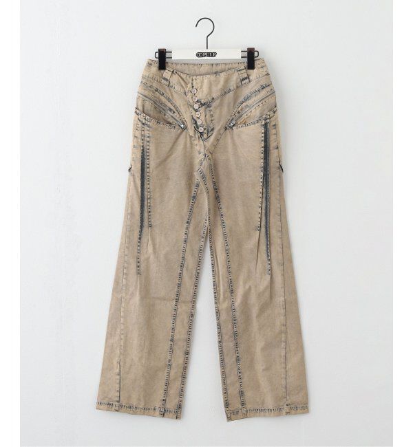 PULP「【Geek Office / ギークオフィス】MSCHF / ミスチーフ ブリーチド ピンタック パンツ」|その他|ベージュ