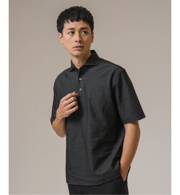 EDIFICE「《追加》"吸水速乾＆高通気機能" COOLMAX ハニカムボーダー ポロシャツ」|ポロシャツ|