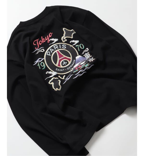 Paris Saint-Germain「【Paris Saint-Germain 】JP TOKYO刺繍 ロングスリーブ Tシャツ」|Tシャツ・カットソー|ブラック