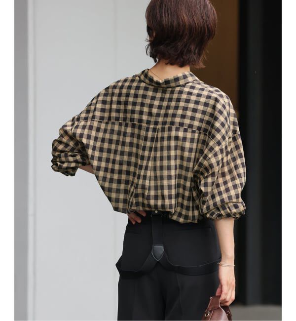 JOURNAL STANDARD relume「《追加》コットンローンチェックオーバーサイズシャツ」|シャツ・ブラウス|