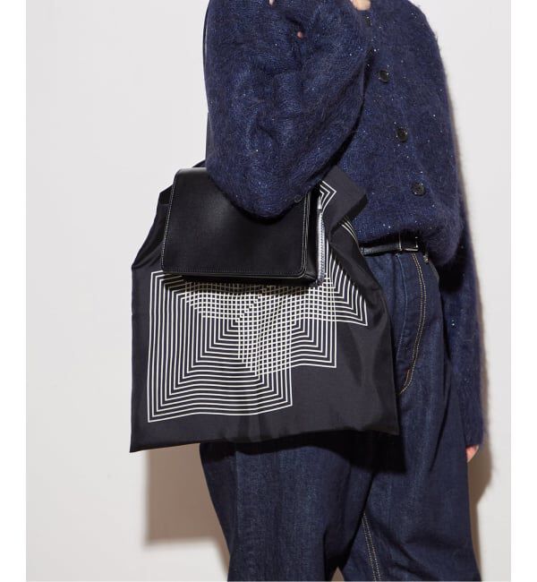 journal standard L'essage「【AENEIS/エネス】MINIMAL ILLUSION SILK TOTE BAG：トートバッグ」|トートバッグ|ブラック
