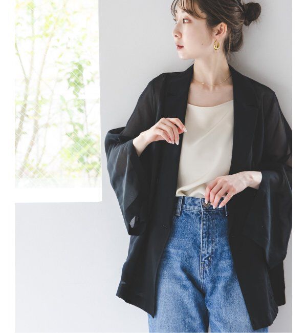 NOBLE「《追加》ソフトオーガンジーシアージャケット 2」|テーラードジャケット|