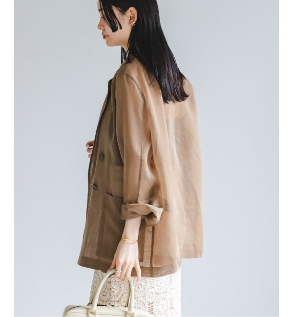 NOBLE「《追加》ソフトオーガンジーシアージャケット 2」|テーラードジャケット|
