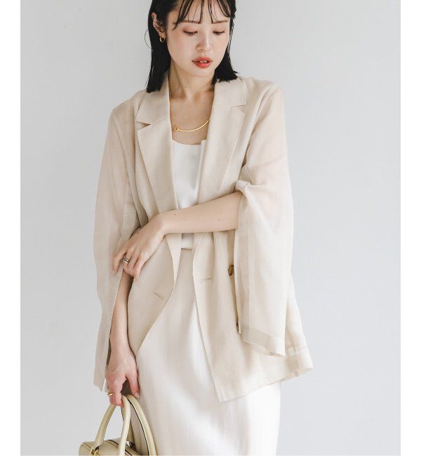 NOBLE「《追加》ソフトオーガンジーシアージャケット 2」|テーラードジャケット|