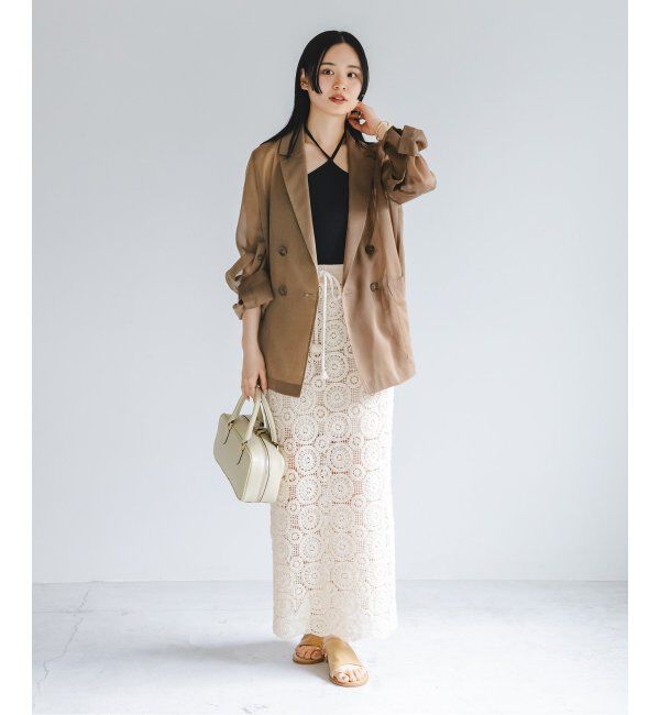 NOBLE「《追加》ソフトオーガンジーシアージャケット 2」|テーラードジャケット|