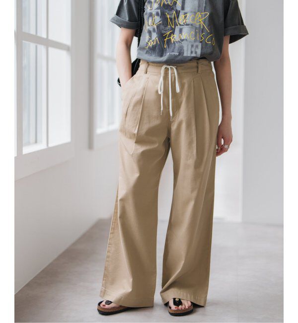 Spick and Span「コットンレーヨンドロストフレアパンツ」|その他|