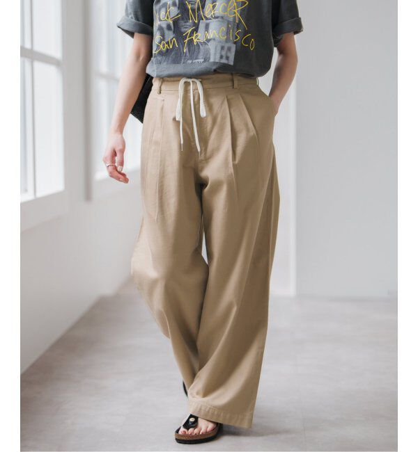 Spick and Span「コットンレーヨンドロストフレアパンツ」|その他|