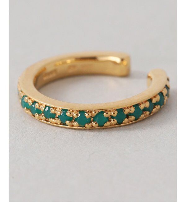 Spick and Span「《WEB限定》【SAMH by LILAS】イヤーカフグリーンアゲート SV(片耳)」|イヤーカフ|