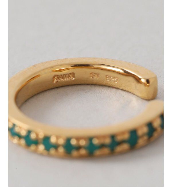 Spick and Span「《WEB限定》【SAMH by LILAS】イヤーカフグリーンアゲート SV(片耳)」|イヤーカフ|