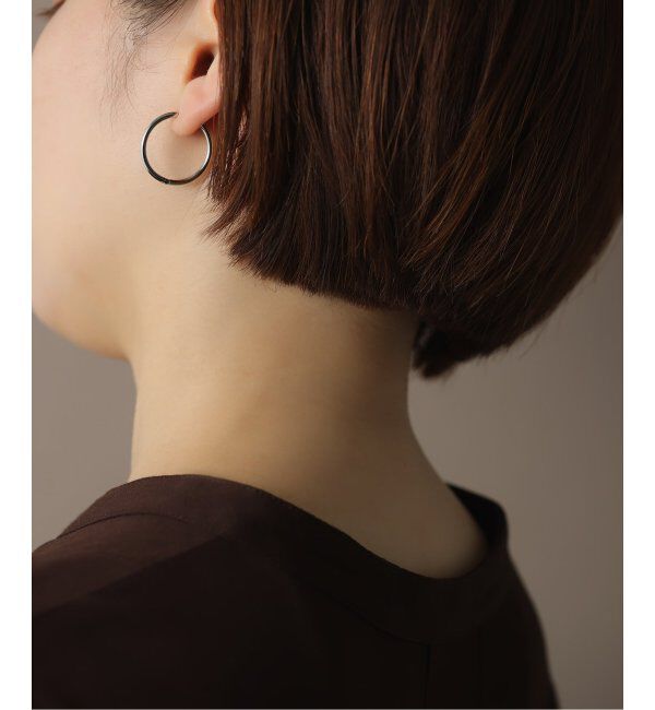 Lilas by Spick&Span「《WEB限定》ハーフオープンフープピアスL PT(両耳)」|ピアス|